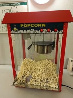 Die Poppcornmaschine ist ein Highlight